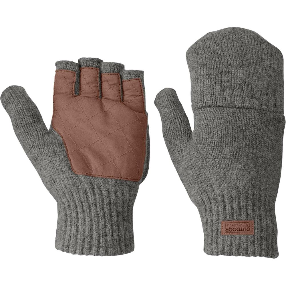 imageOutdoor Research Mens Lost Coast Fingerless MittsPewter