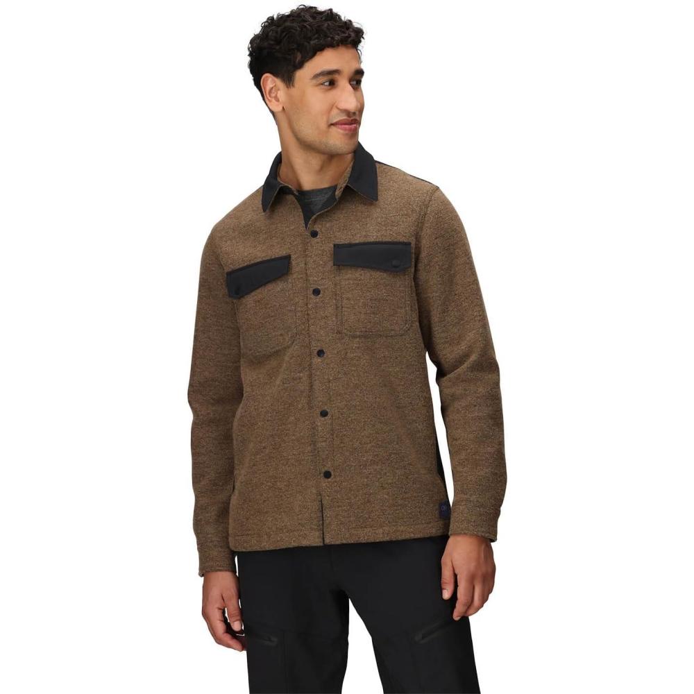 imageOutdoor Research Mens Ranger Shirt Jacket  Breathable Fleece Jacket for Hiking UPF 50 MidweightCoyote Heather