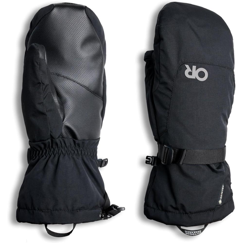 imageOutdoor Research Mens Revolution GORETEX Mitts  Etip Ski Mitts Waterproof ampamp Windproof InsulatedBlack