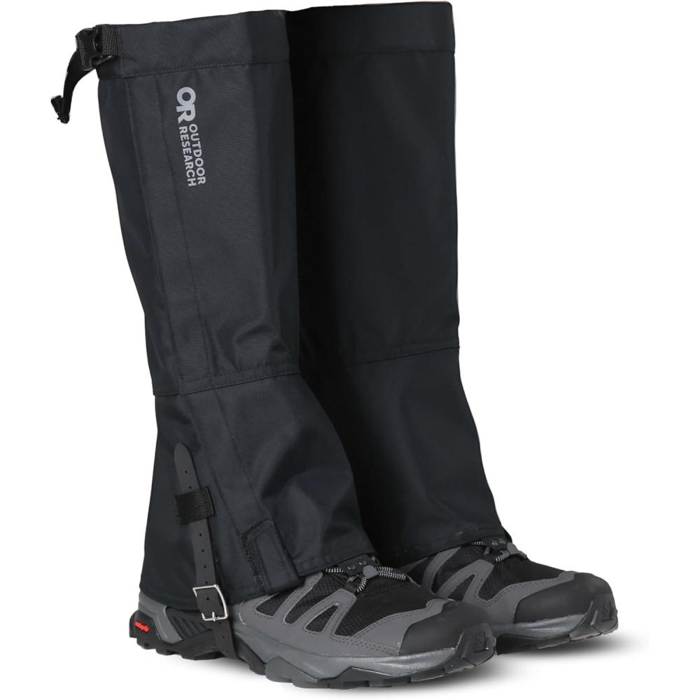 imageOutdoor Research Mens Rocky Mountain High Gaiters II Water Resistant Durable Leg Protection for Hiking TrailsBlack
