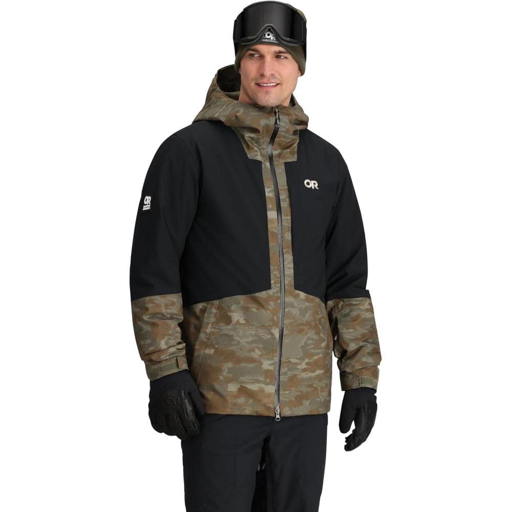 imageOutdoor Research Mens Snowcrew JacketRanger Green CamoBlack