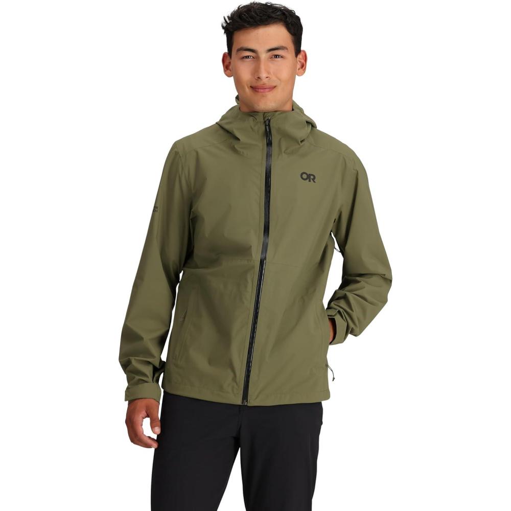 imageOutdoor Research Mens Stratoburst Stretch Rain JacketRanger Green