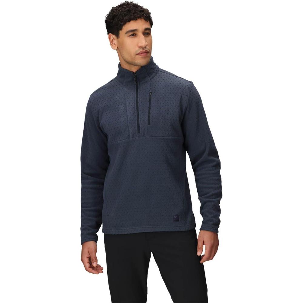 imageOutdoor Research Mens Trail Mix XT Fleece Half Zip  Temperature SelfRegulating Fabric UPF 50 LightweightAtlantic