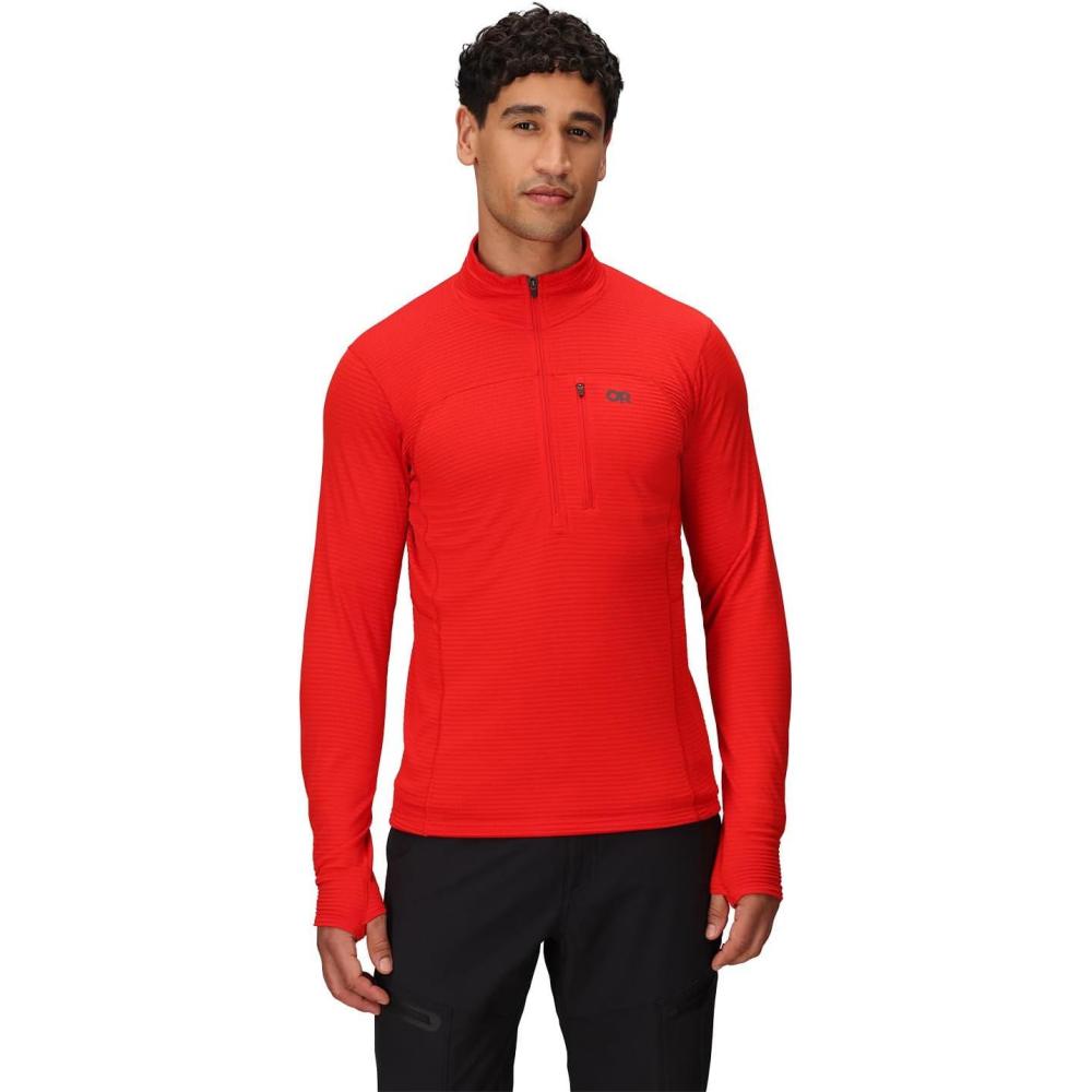 imageOutdoor Research Mens Vigor Grid Fleece Half ZipLingonberry