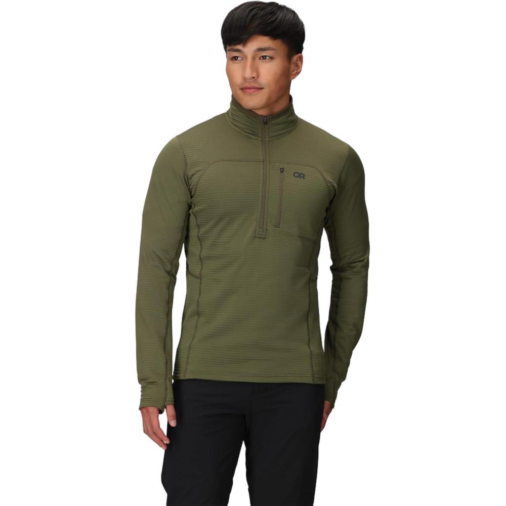 imageOutdoor Research Mens Vigor Grid Fleece Half ZipRanger Green
