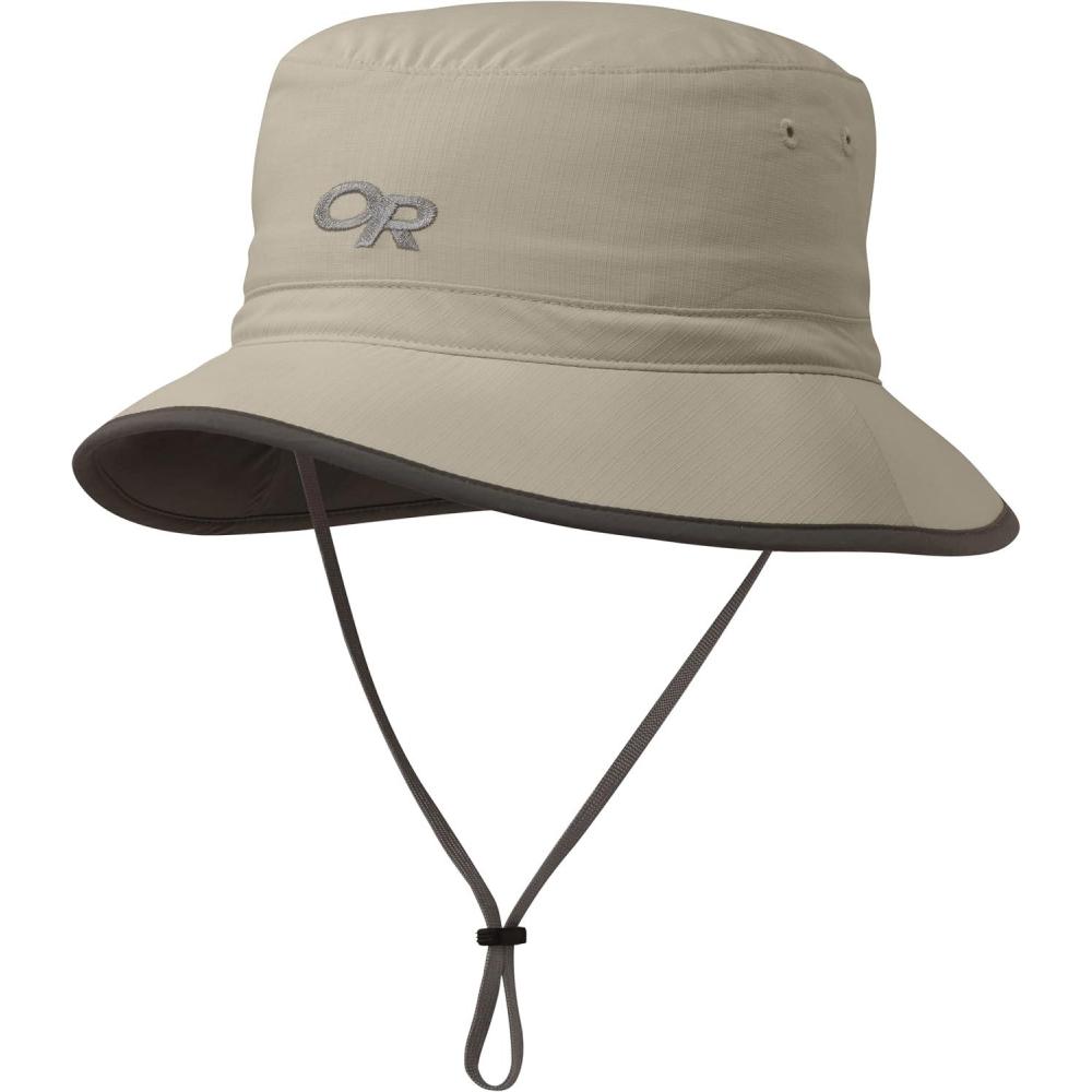 imageOutdoor Research Sun Bucket Hat  UPF 50 Wide Brim Lightweight Packable Hat for Hiking Fishing Travel ampamp Outdoor ProtectionKhakiDark Grey