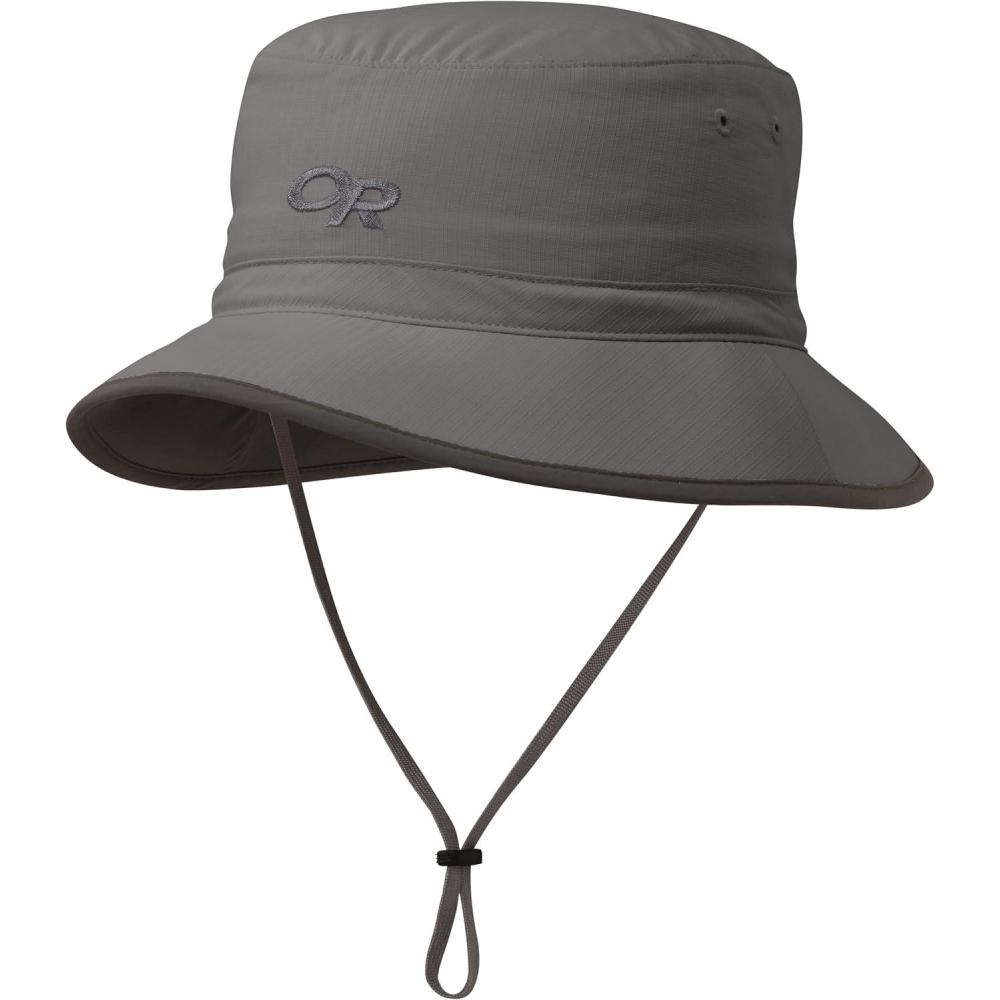 imageOutdoor Research Sun Bucket Hat  UPF 50 Wide Brim Lightweight Packable Hat for Hiking Fishing Travel ampamp Outdoor ProtectionPewter