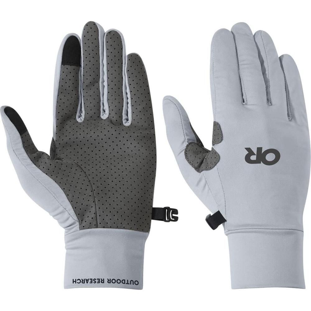 imageOutdoor Research Unisex Activelce Chroma Full Sun Gloves  Lightweight ampamp Breathable UPF 50 Sun Protection GloveTitanium Grey