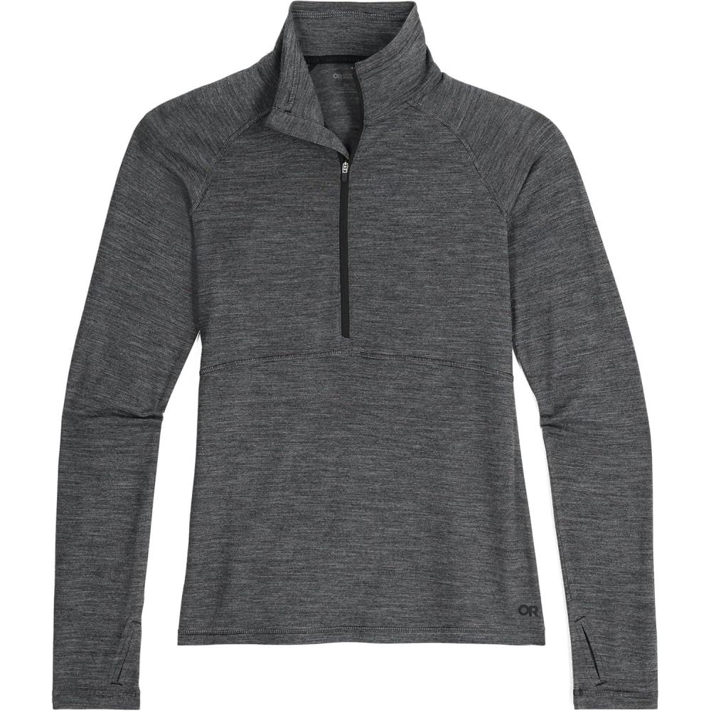 imageOutdoor Research Womens Alpine Onset Merino 150 Half ZipBlack Heather