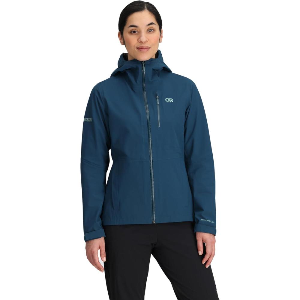imageOutdoor Research Womens Aspire 3L Jacket  Waterproof Windproof Hooded Long Sleeve Standard FitHarbor
