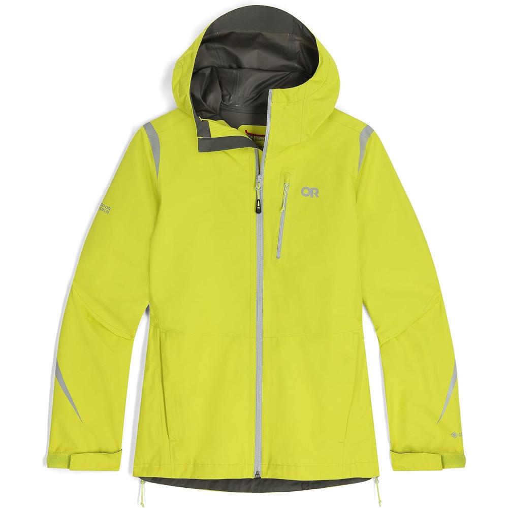 imageOutdoor Research Womens Aspire II Jacket  Water ampamp Windproof Outdoor JacketSulphur Reflective