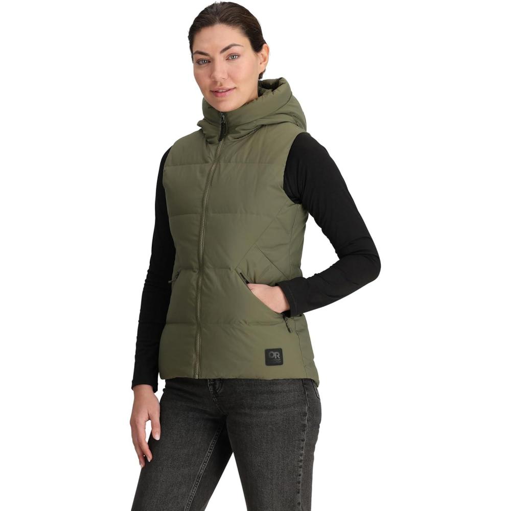 imageOutdoor Research Womens Coze Hooded Down VestRanger Green