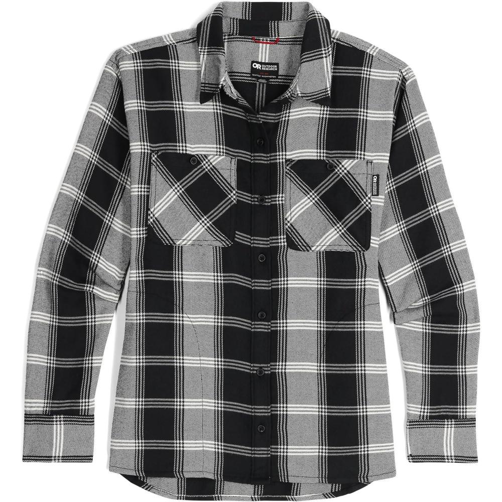 imageOutdoor Research Womens Feedback Flannel Twill ShirtBlack Plaid