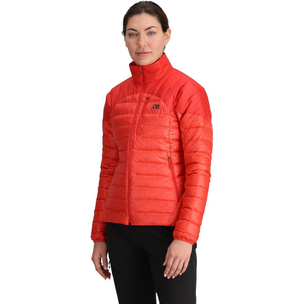 imageOutdoor Research Womens Helium Down Jacket  Water Resistant Wind Resistant Lightweight Durable Standard FitSunrise