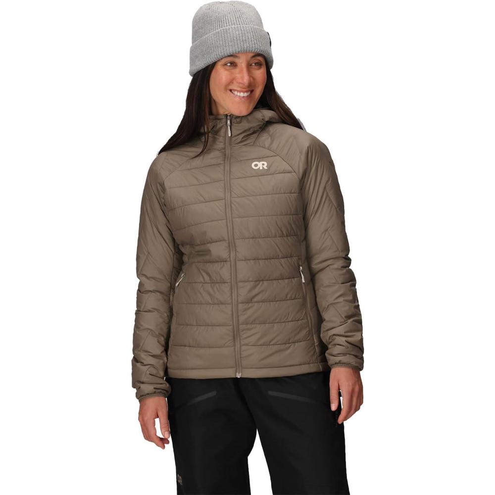 imageOutdoor Research Womens SuperStrand XT Hoodie  Ultralight Insulated Jacket for Alpine Temperatures WindproofSable