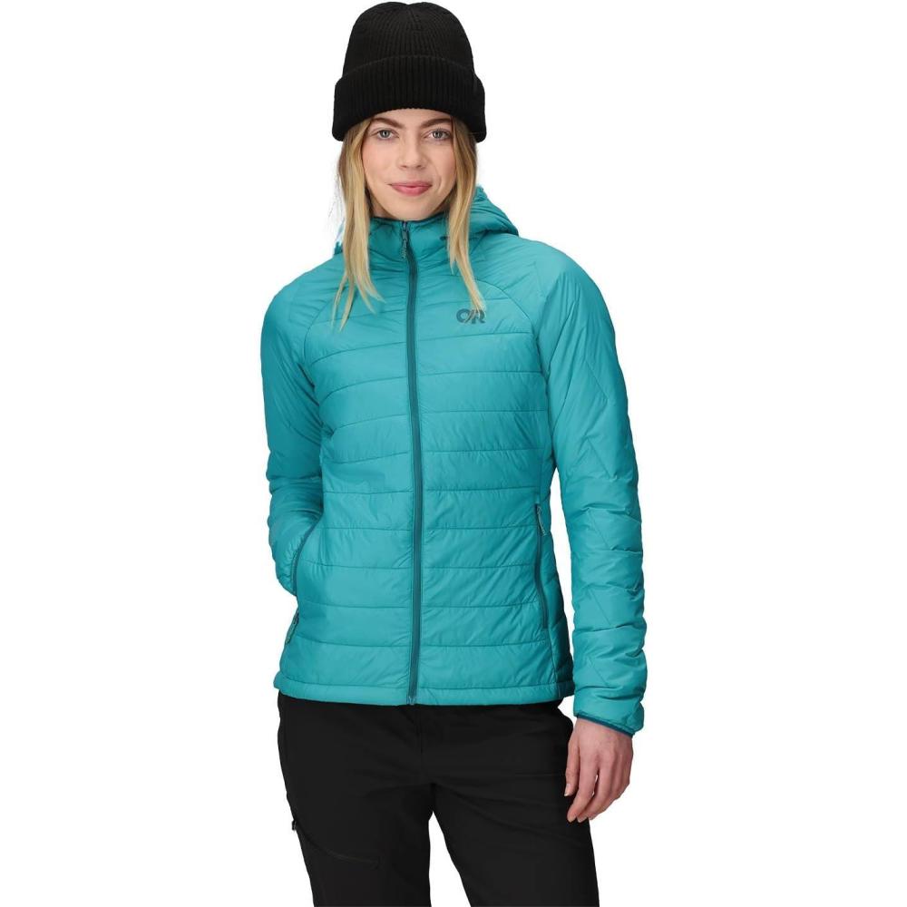 imageOutdoor Research Womens SuperStrand XT Hoodie  Ultralight Insulated Jacket for Alpine Temperatures WindproofTidepool