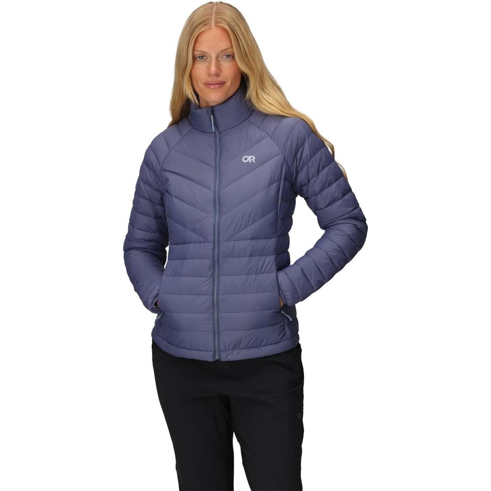 imageOutdoor Research Womens Transcendent Down Jacket  Water ampamp Wind Resistant Insulated Lightweight Standard FitSummit