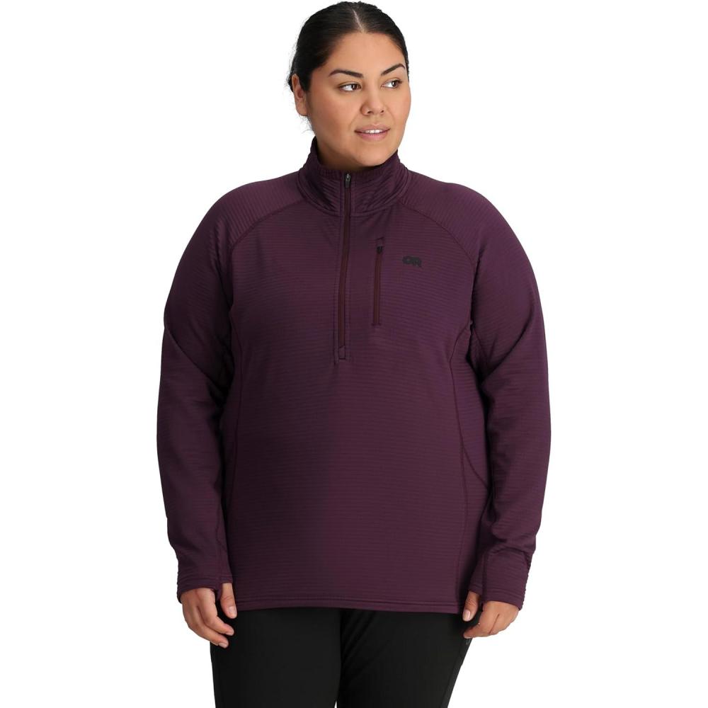 imageOutdoor Research Womens Vigor Grid Fleece Half ZipPlusAmethyst