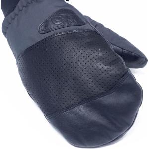 OUTDOOR RESEARCH Snowcrew Leather Mitts | Waterproof, Windproof, Breathable, Touchscreen Compatible Leather Thumb(Black)