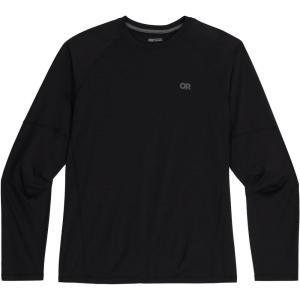 Outdoor Research Men’s Alpine Onset Merino Wool 150 Crew | Breathable, Moisture Wicking, Quick Drying, UPF 30+(Black)
