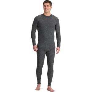 Outdoor Research Men’s Alpine Onset Merino Wool 150 Crew | Breathable, Moisture Wicking, Quick Drying, UPF 30+(Black Heather)