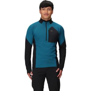 Outdoor Research Men’s Deviator Fleece Half Zip | Temperature Regulating Fabric, Moisture Wicking, UPF 30+(Aurora/Black)