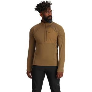 Outdoor Research Men’s Deviator Fleece Half Zip | Temperature Regulating Fabric, Moisture Wicking, UPF 30+(Coyote)