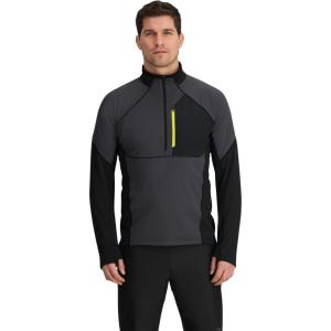 Outdoor Research Men’s Deviator Fleece Half Zip | Temperature Regulating Fabric, Moisture Wicking, UPF 30+(Storm/Black)