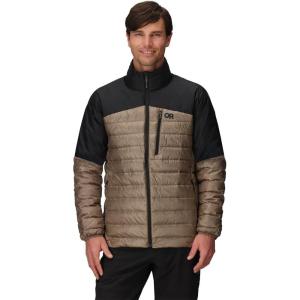 Outdoor Research Men’s Helium Down Jacket | Water Resistant, Wind Resistant, Lightweight, Durable, Standard Fit(Sable/Black)