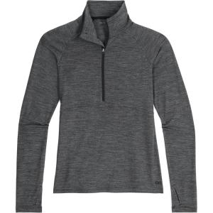 Outdoor Research Women’s Alpine Onset Merino 150 Half Zip(Black Heather)