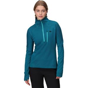 Outdoor Research Women’s Deviator Fleece Half Zip | Temperature Regulating Fabric, Moisture Wicking, UPF 30+(Aurora)