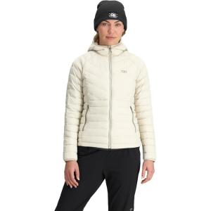 Outdoor Research Women’s Transcendent Down Hoodie Jacket | Water & Wind Resistant, Insulated, Lightweight, Standard Fit(Oyster)