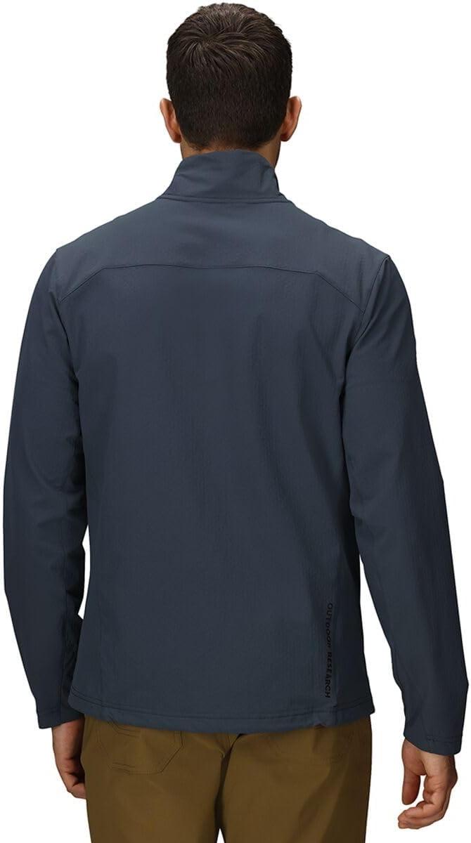 imageOutdoor Research Mens Ultima Softshell Jacket Water ampamp Wind Resistant Zippered Chest ampamp Hand Pockets UPF 50Atlantic