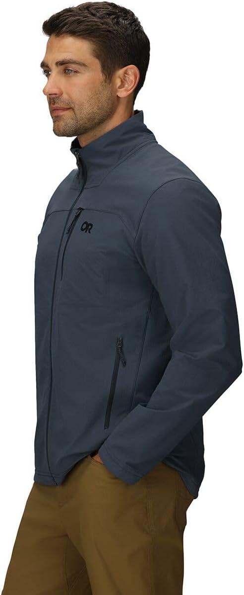 imageOutdoor Research Mens Ultima Softshell Jacket Water ampamp Wind Resistant Zippered Chest ampamp Hand Pockets UPF 50Atlantic