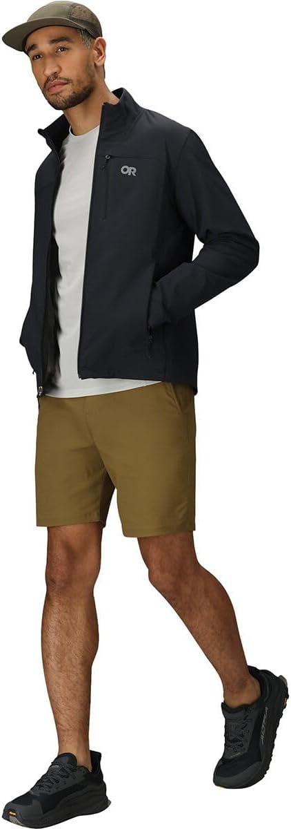 imageOutdoor Research Mens Ultima Softshell Jacket Water ampamp Wind Resistant Zippered Chest ampamp Hand Pockets UPF 50Black