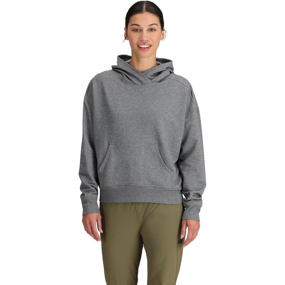 imageOutdoor Research Womens Essential Fleece Pullover HoodieGrey Heather