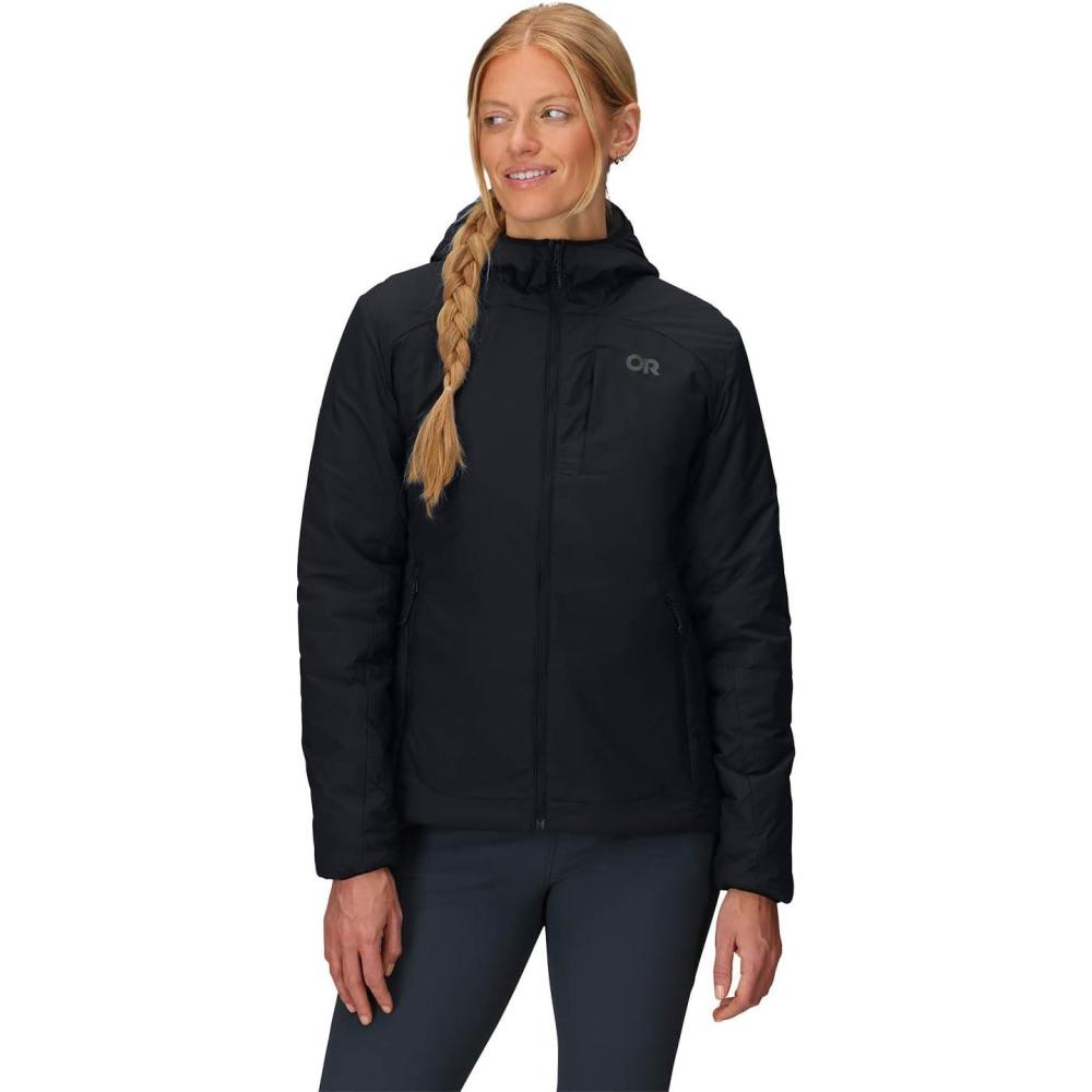 imageOutdoor Research Womens Vesper Insulated Hoodie  Lightweight Water Resistant Hiking Jacket 4Seasons ComfortBlack