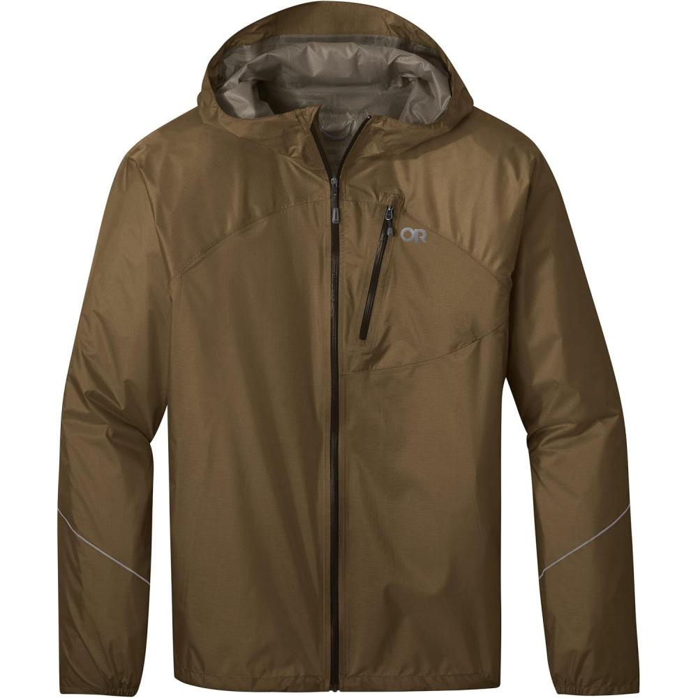 imageOutdoor Research Mens Helium Rain Jacket Breathable Weatherproof JacketCoyote
