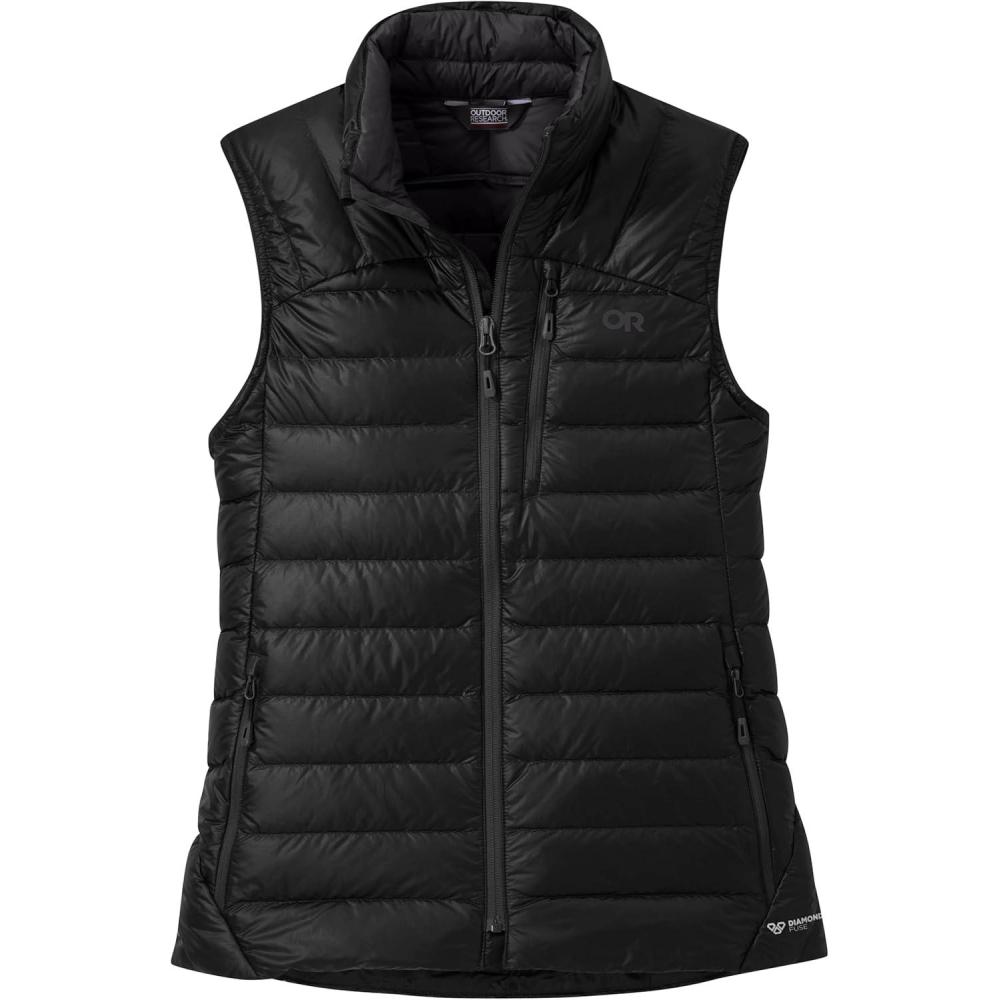 imageOutdoor Research Womens Helium Down Vest  Durable ampamp Lightweight Puffer VestBlack