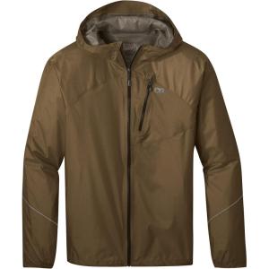 Outdoor Research Men’s Helium Rain Jacket – Breathable Weatherproof Jacket(Coyote)