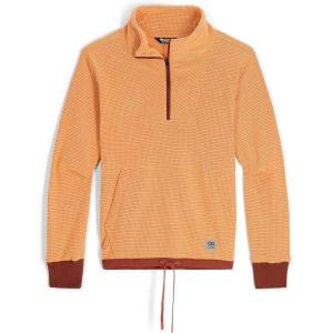 Outdoor Research Women’s Trail Mix Snap Pullover – Wicking Thermal Pullover for Women(Orange Fizz/Brick)