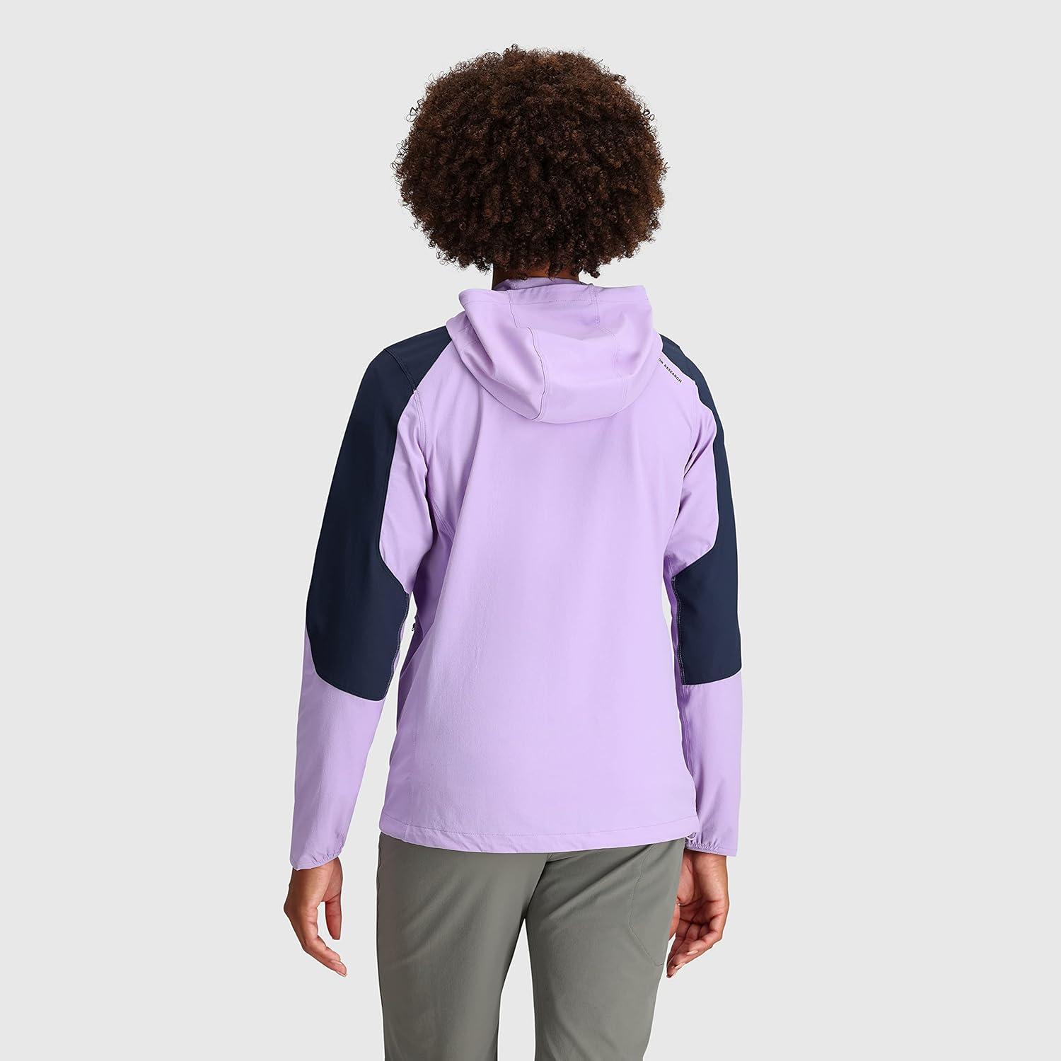 imageOutdoor Research Womens Ferrosi Hoodie QuickDrying ampamp UV 50 Sun ProtectionLavenderNaval Blue