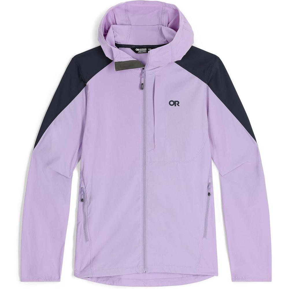 imageOutdoor Research Womens Ferrosi Hoodie  QuickDrying ampamp UV 50 Sun ProtectionLavenderNaval Blue