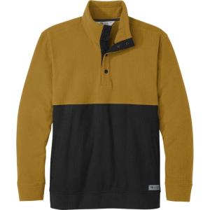 Outdoor Research Men’s Trail Mix Snap Pullover – Comfortable Mid-Layer Sweater(Tapenade/Black)