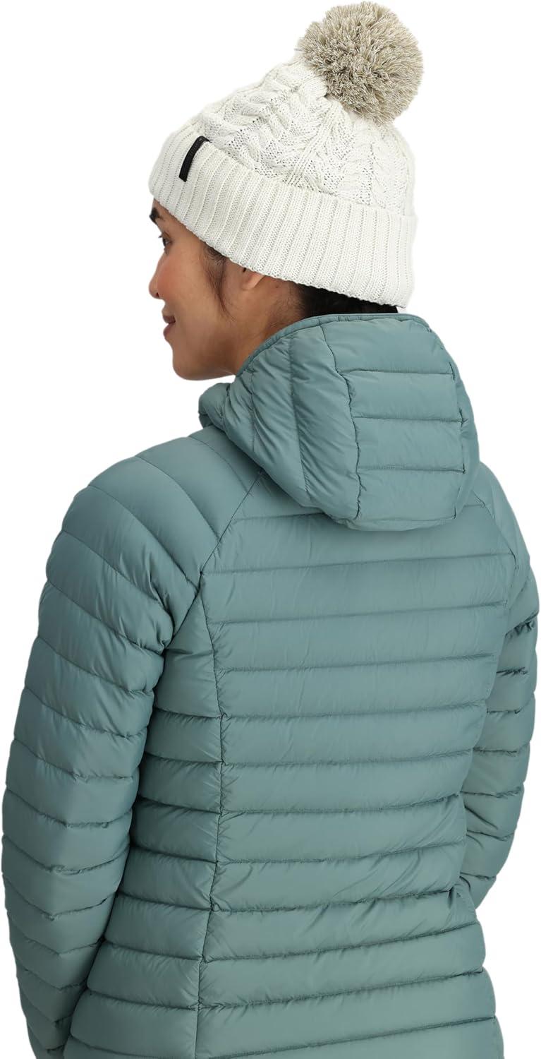 imageOutdoor Research Womens Liftie Beanie Moisture Wicking Cable Knit MultiColor Pom PomBone