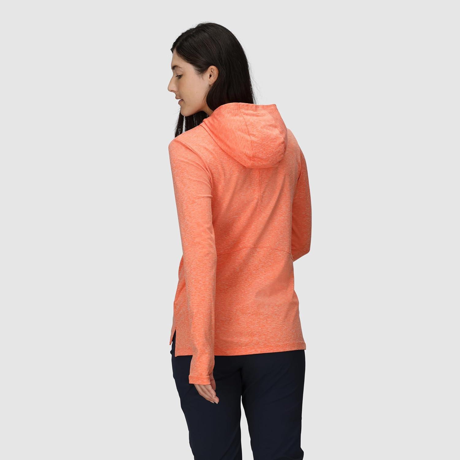 imageOutdoor Research Womens ActiveIce Spectrum Sun Hoodie SelfCooling Fabric Quick Drying Moisture Wicking UPF 50Zest Heather