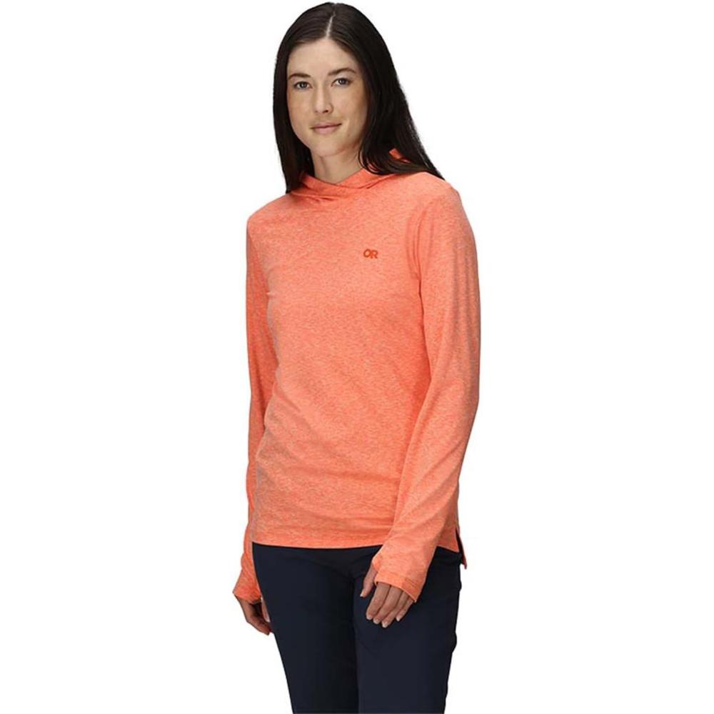 imageOutdoor Research Womens ActiveIce Spectrum Sun Hoodie  SelfCooling Fabric Quick Drying Moisture Wicking UPF 50Zest Heather