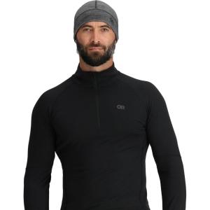 Outdoor Research Alpine Onset Merino Wool 150 Beanie | Breathable, Moisture Wicking, UPF 30+, Double Layered Earband(Black Heather)