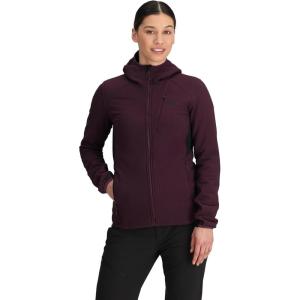 Outdoor Research Women’s Vigor Plus Fleece Hoodie | Wind & Water Resistant, 3 Panel Hood, Movement Mirroring Fabric(Amethyst/Black)