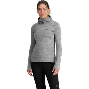 Outdoor Research Women’s Vigor Grid Fleece Pullover Hoodie, Grey Heather, M